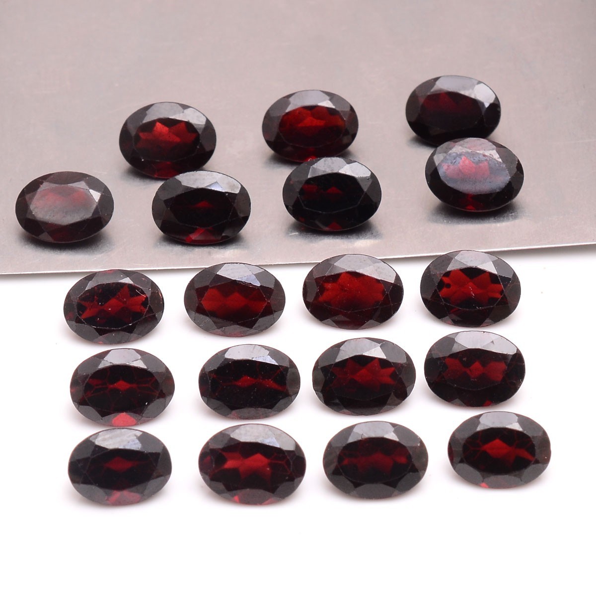 19 Pcs Natural Hessonite Garnet Top Grade 8x6mm Oval Cut Untreated Gemstones Lot