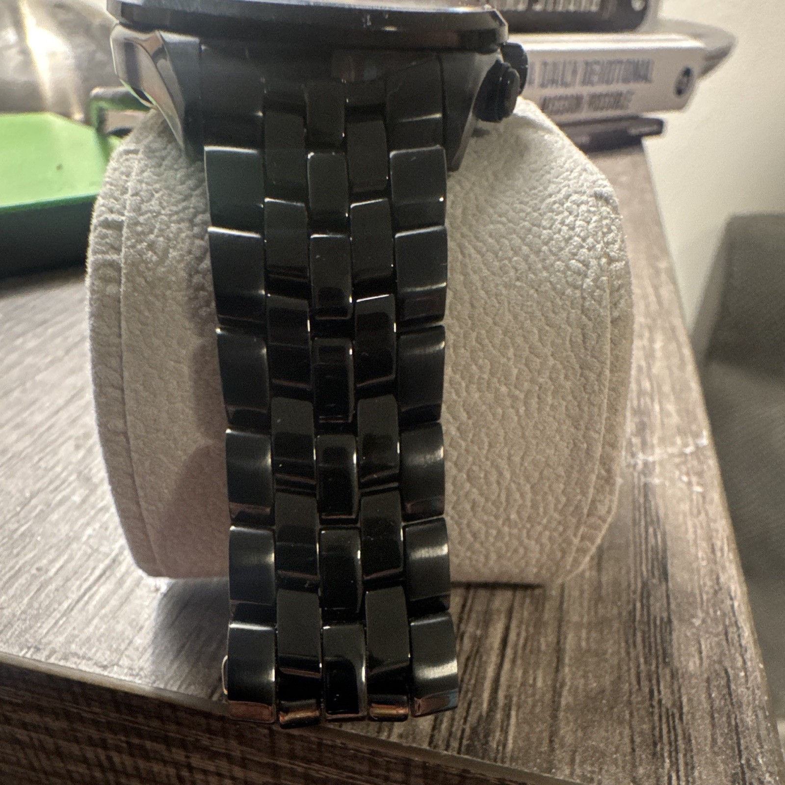 CITIZEN ECO DRIVE MAN’S CHRONOGRAPH BLACK ION-PLATED WATCH