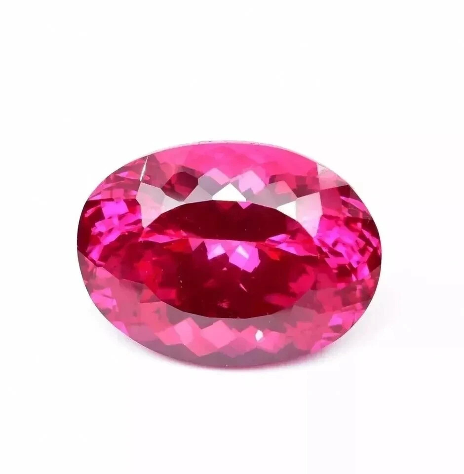 Natural Flawless Ceylon Pink Sapphire 50.5 Ct Oval Cut Certified Loose Gemstone