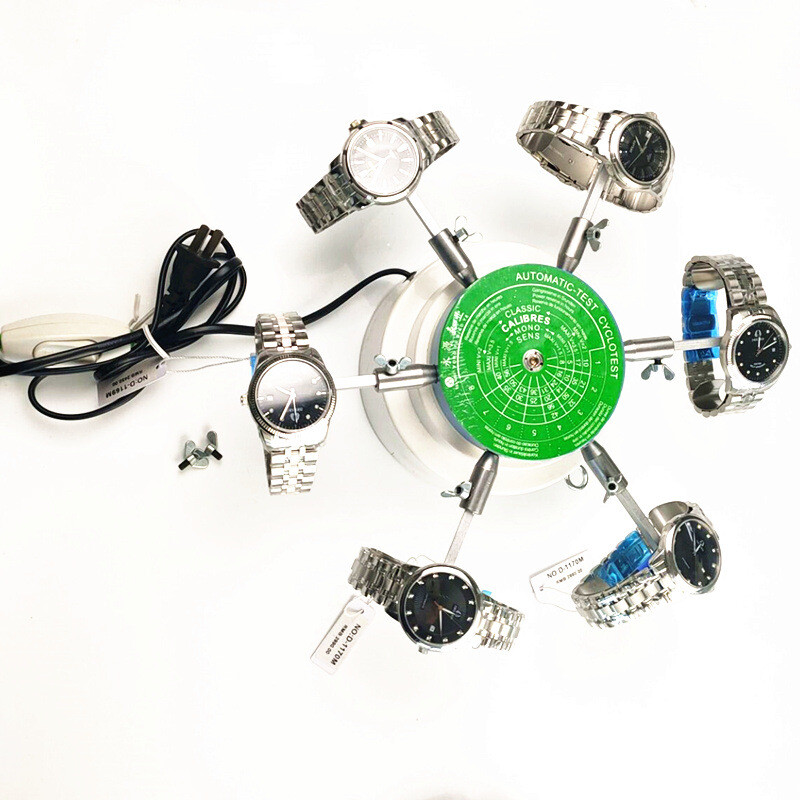 Automatic Watch Winder Watch Test Machine with 6 Hanging Stand 110V