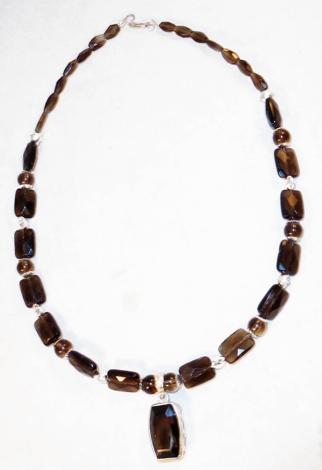 Faceted Smoky Quartz Statement Necklace by Healing Light Stones