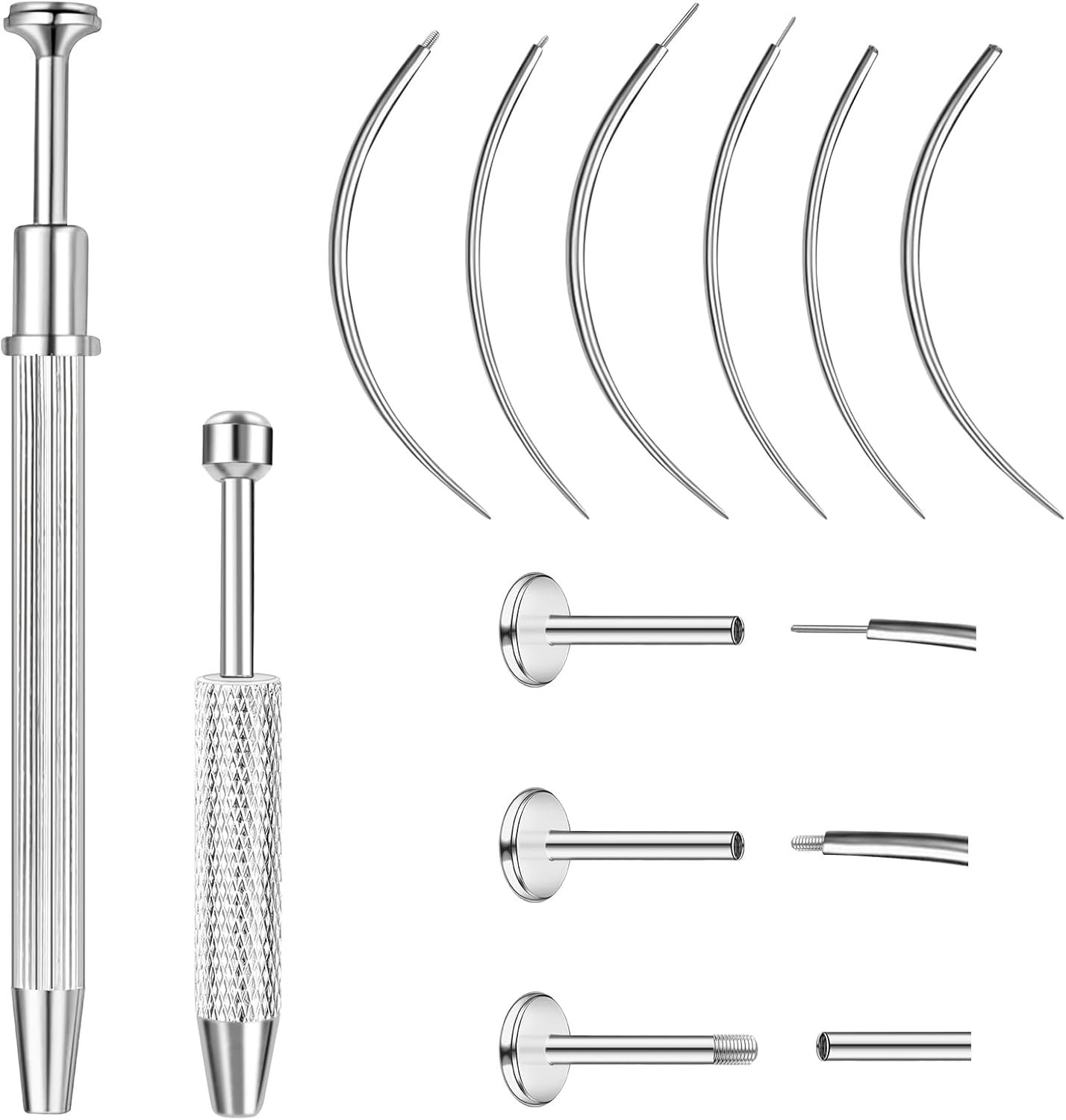 2Pcs Piercing Ball Grabber Tool for Changing Jewelry, Stianless Steel Flat Ba…