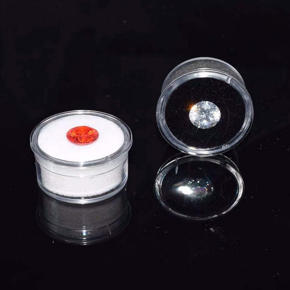 Transparent Gems Display Collection Storage Box Jewelry Loose Diamond Container