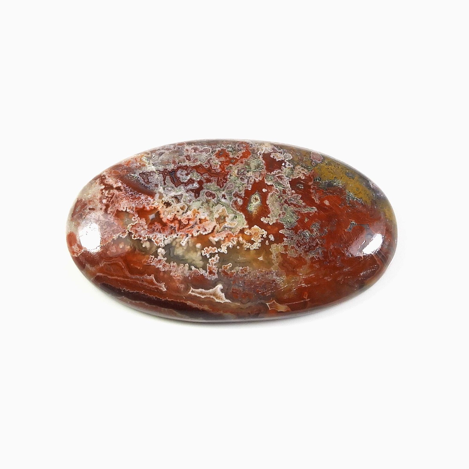 Crazy Lace Agate Natural Cabochon 53 Cts Oval Loose Gemstone {44X25} mm MI23-18