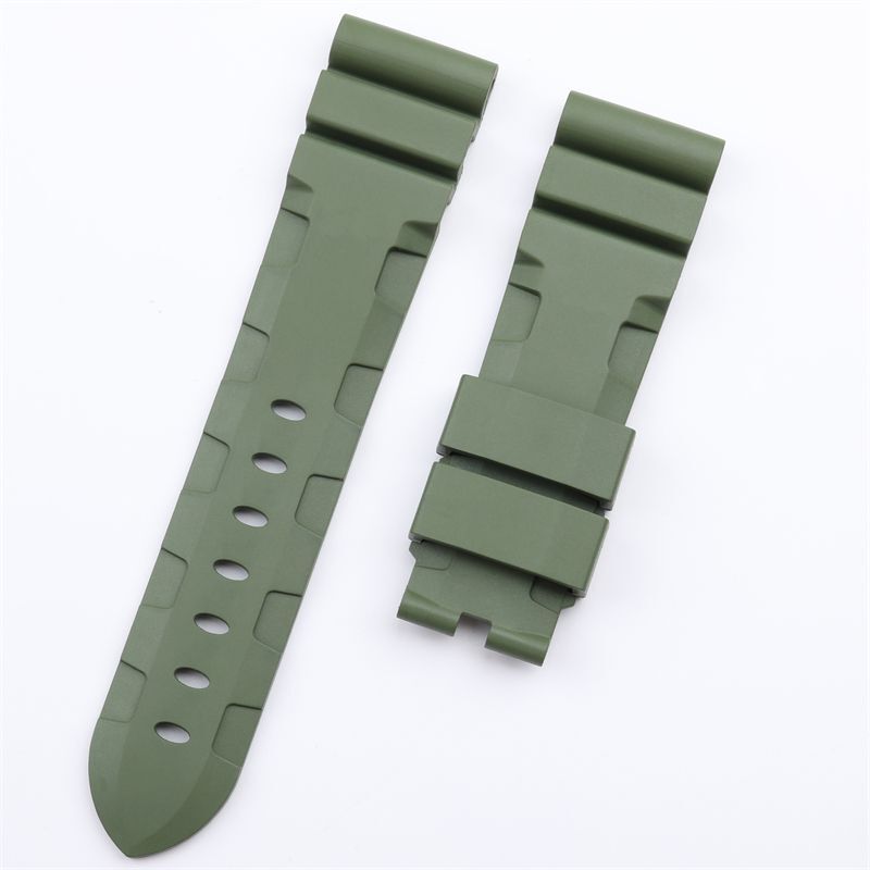 22mm 24mm FKM Rubber Watch Strap Fits Panerai Luminor Submersible Marina