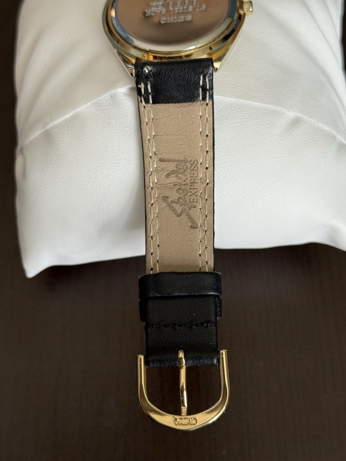 Vintage Seiko 5V30-6Y12R Men’s Quartz Dress Watch Gold Tone 35mm Runs Japan