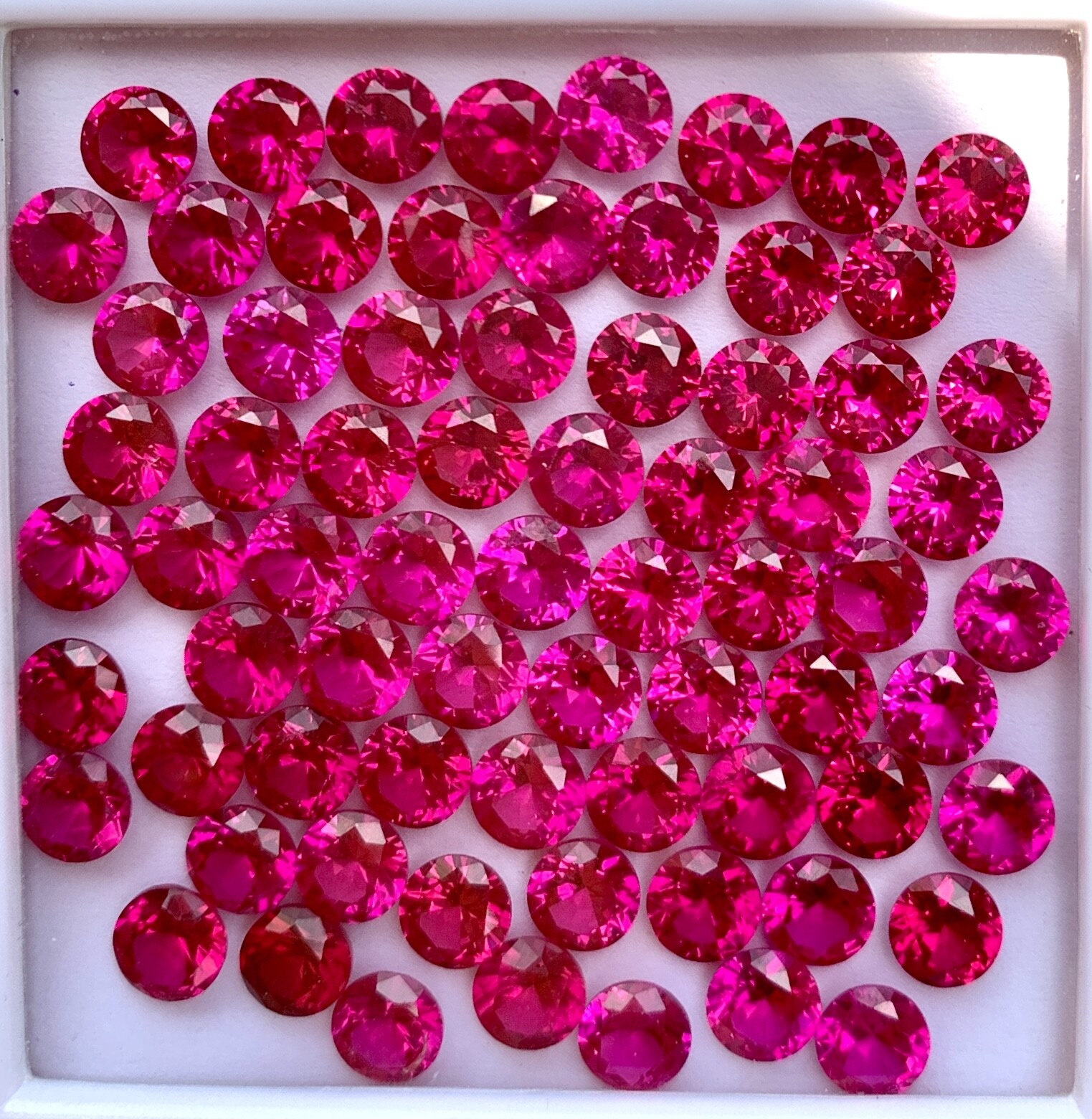 100 Pcs Natural Mogok Red Ruby Round 6.00 MM Certified Treated Loose Gemstone