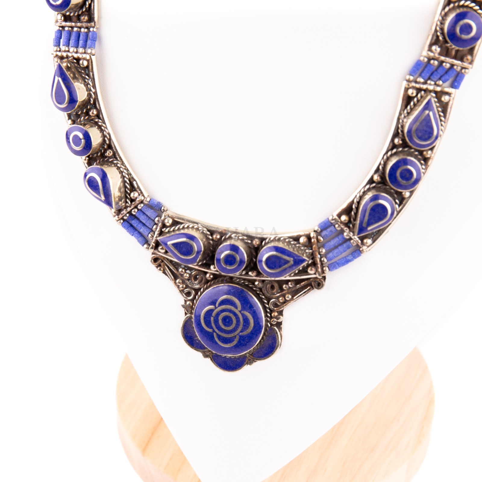 Tibetan Necklace, Lapis Lazuli, Handmade Tribal Boho Jewelry, Ethnic Statement