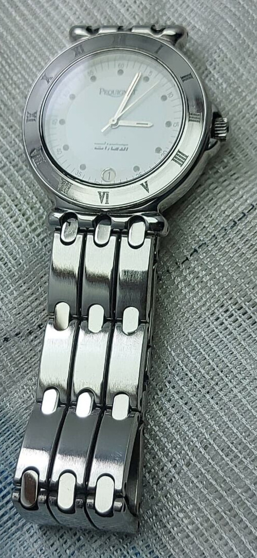 Pequignet Watch U.A.E Gifted Dial All Steel Mens Quartz 37mm Sapphire Crys Swiss