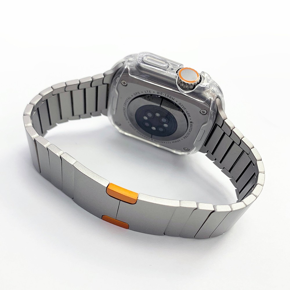 Stainless Steel Link Bracelet Band for Apple Watch 49mm Ultra 2 | 10 9 8 7 6 5 4