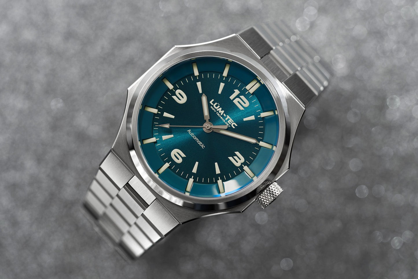 Lum-Tec Mens Automatic Watch 42mm Eclipse E3 Blue Dial Hi Precision Miyota 9039
