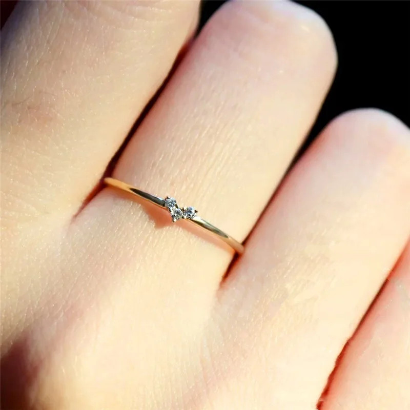 Knuckle Ring Heart Thin Tension Mount Geometric Adjustable Wedding Women Jewelry