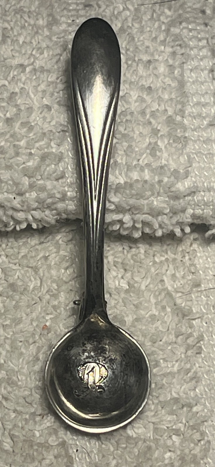 Rare Vintage Whiting Mfg Co. Sterling Silver Miniature Spoon Brooch Pin