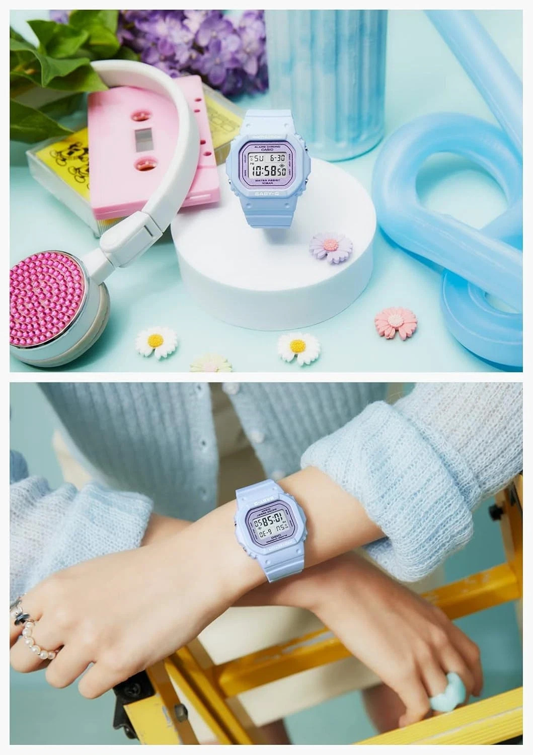 CASIO BABY-G BGD-565SC-2JF Pearl lilac Flower Quartz Resin Women Watch