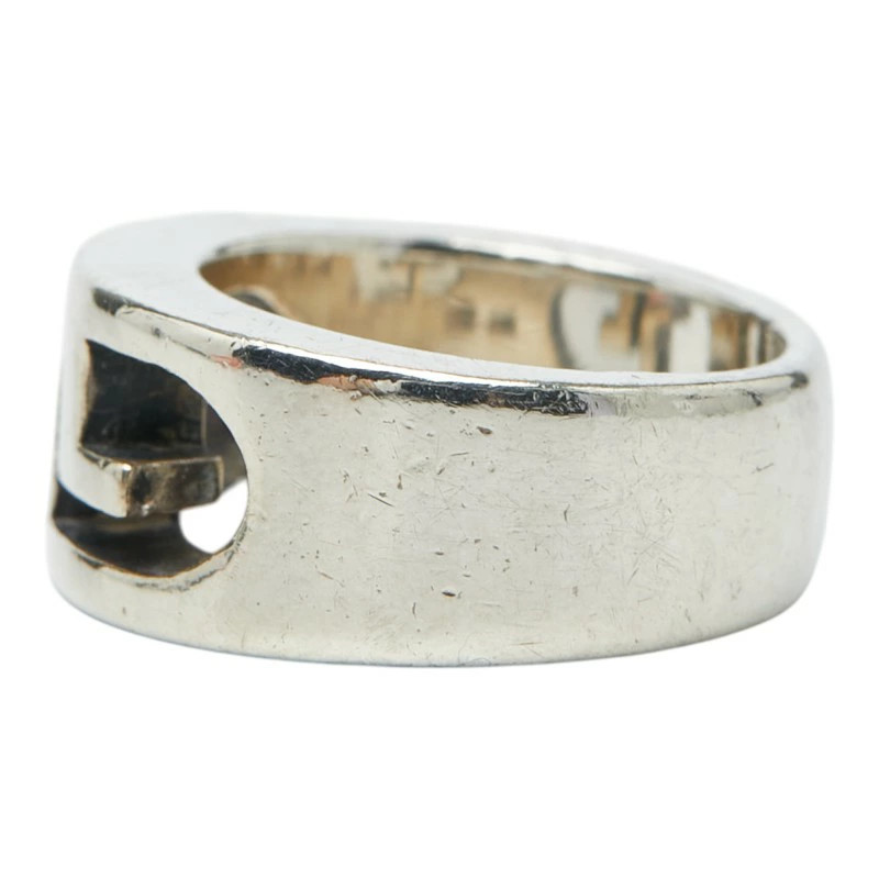 Gucci Silver Double G Logo Ring US 3.5.5 SV925 Ladies Jewelry