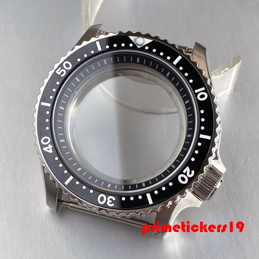 41mm Diving Watch Case+Band Clear Back 3.8 Crown 20ATM Fit NH34 NH35 NH36 NH38
