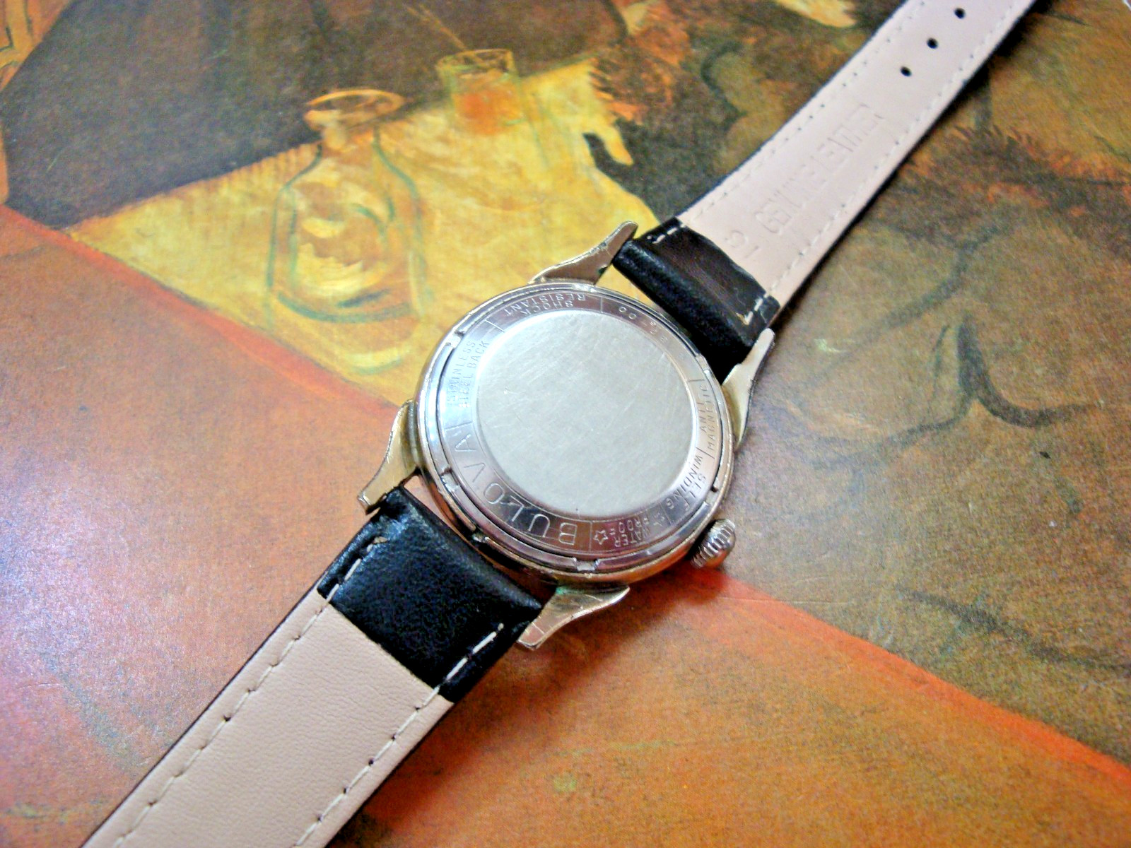 Vintage Bulova 23 Jewel Automatic Watch Black Dial
