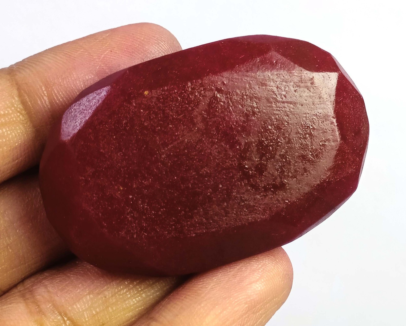 Spectacular Quality 124 Ct Natural Red Ruby Oval Shape IGL Gemstone 6AHL