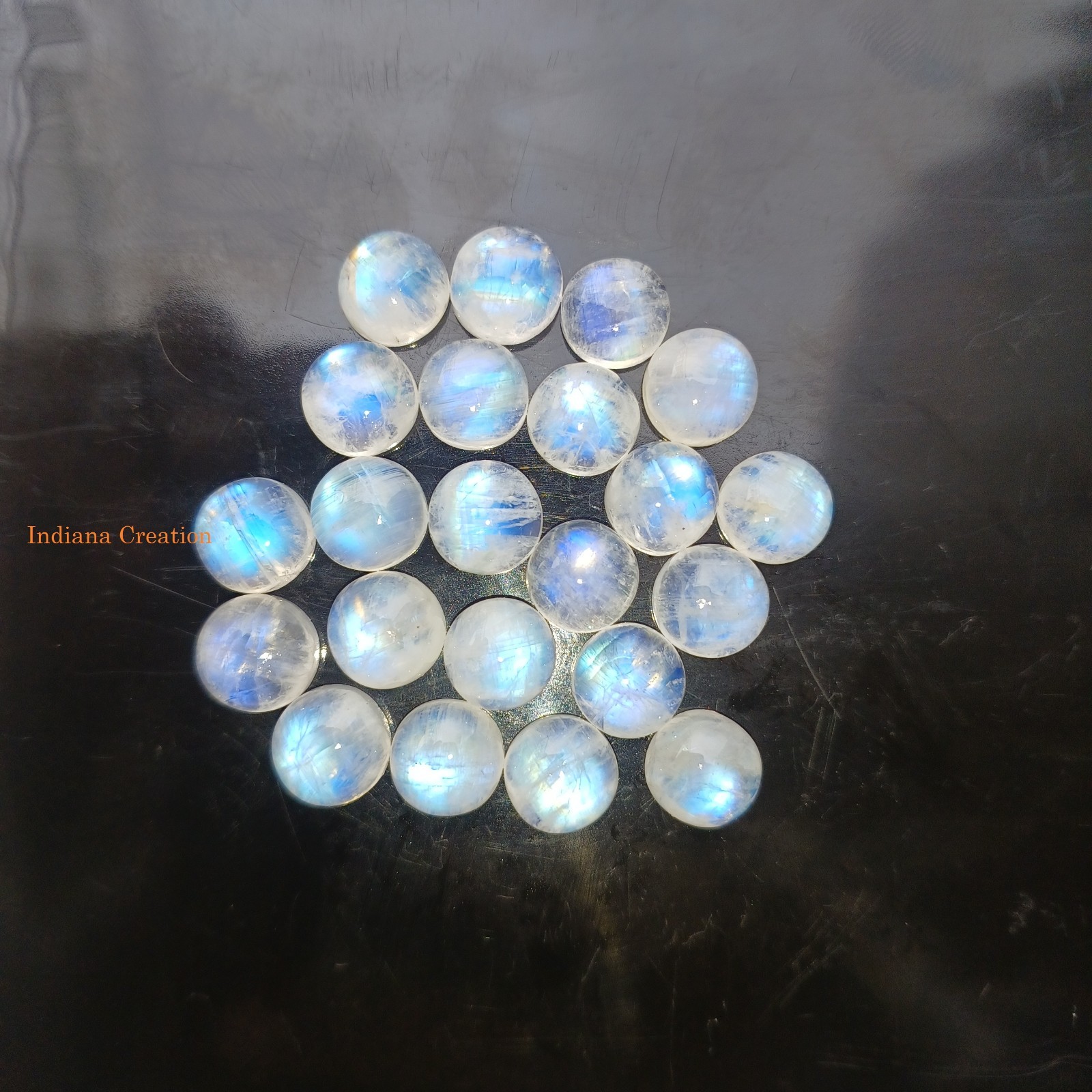 Natural Rainbow Moonstone Round Cabochon 3mm To 15mm Loose Gemstone