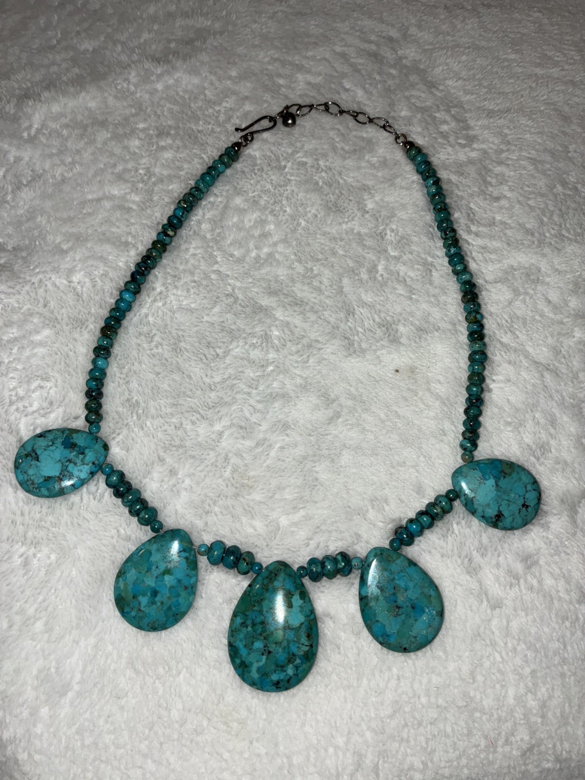 Jay King Mine Finds Sterling Silver Turquoise Beaded Statement Necklace 925