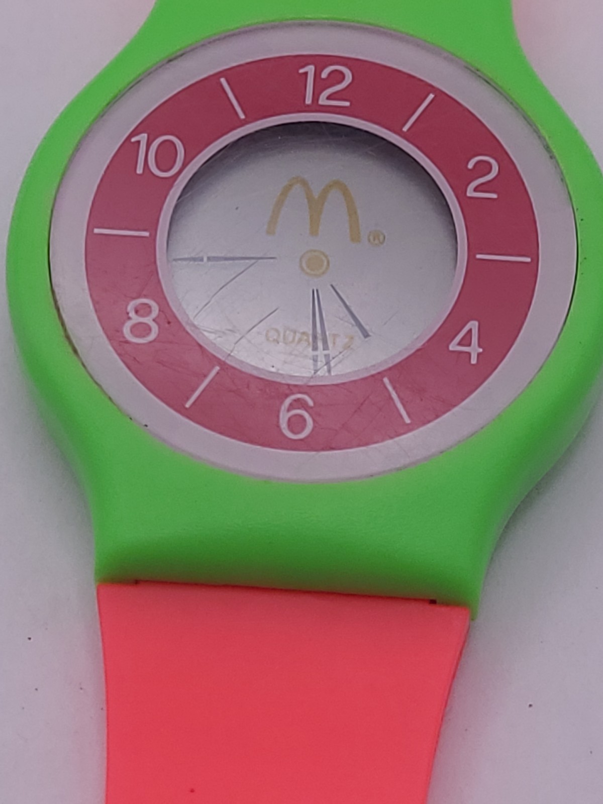 McDonald’s Neon Color DIGITAL HANDS Watch 1989 VINTAGE WORKING NEW BATTERY