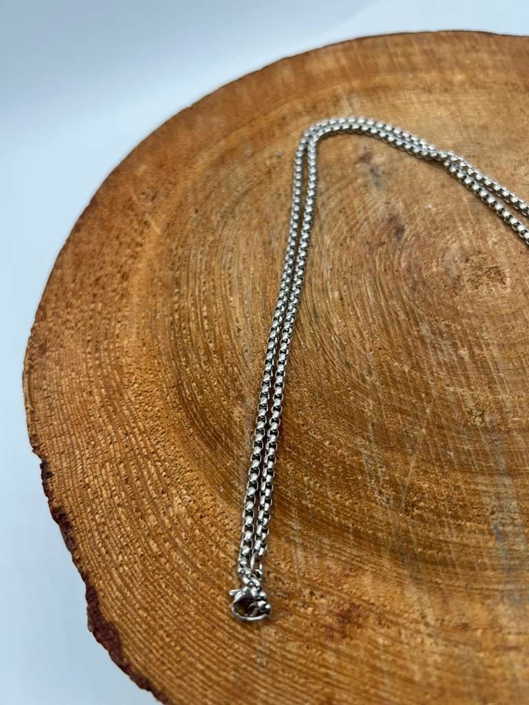 Silver Tone Anchor Cross Pendant Necklace Crucifix Saint Nautical Biker small