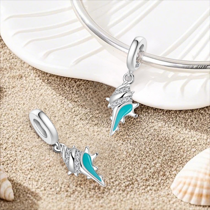 KUNSIR 925 Sterling Silver Charm Sea Turtle Heart Bead Charm For Bracelet Charms