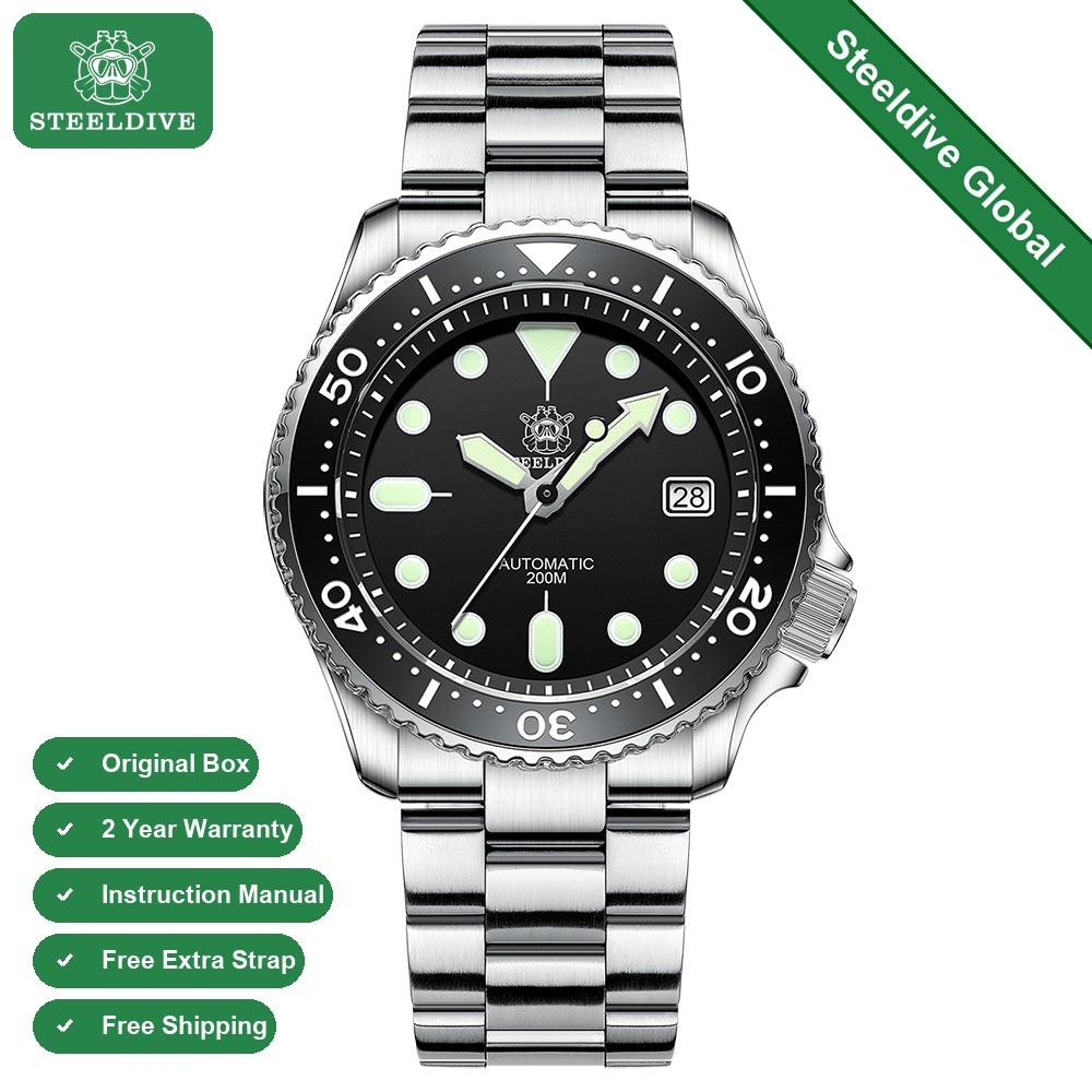 STEELDIVE SD1973 Mens 41.2mm Automatic Dive Watch NH35 Sapphire Steel