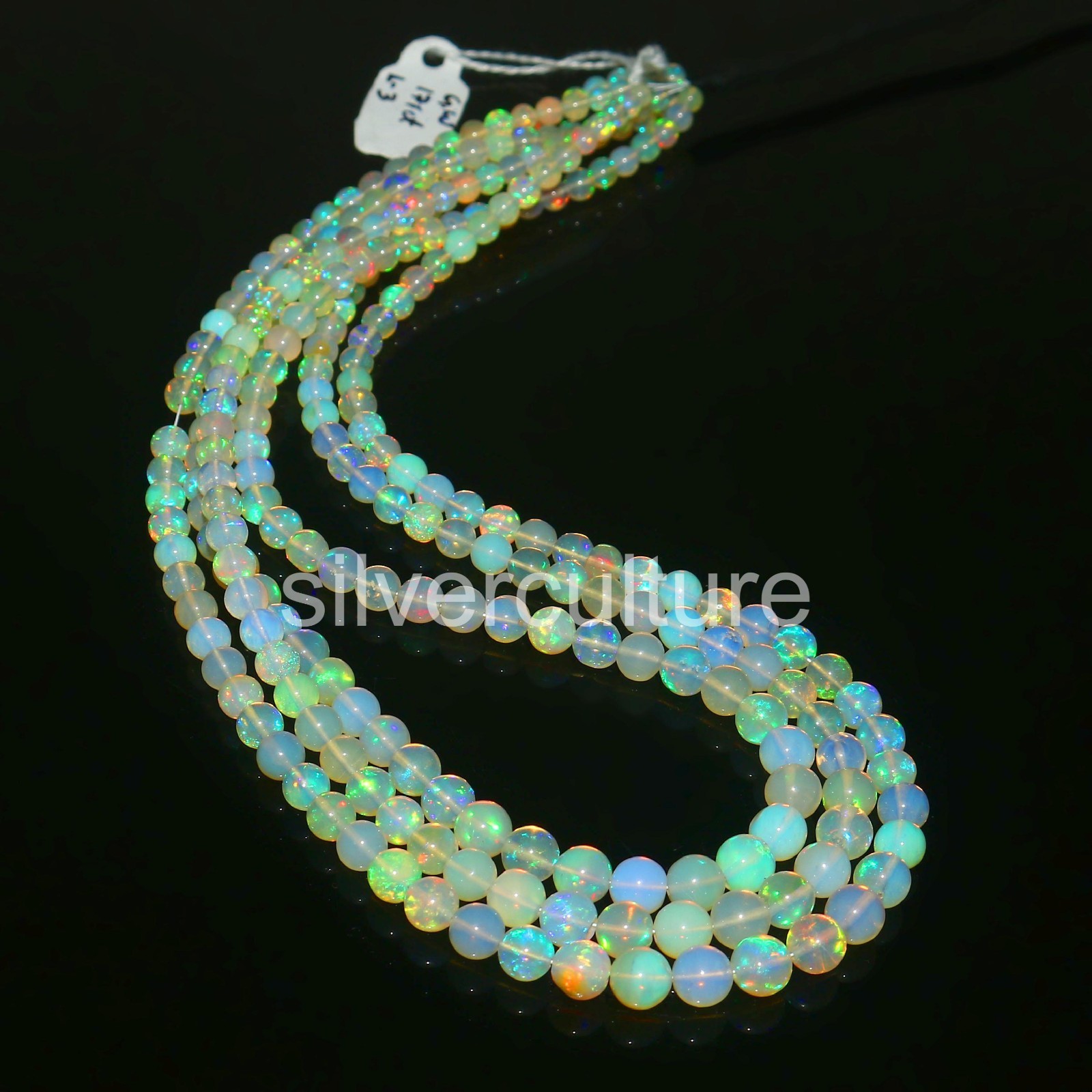 Top Quality Opal bead Round Opal beads White Opal Gift For Friend 551