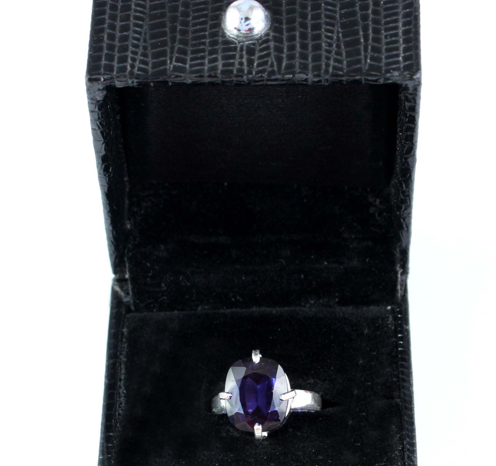 No Tariffs Natural 11.15 Ct Boysenberry Sapphire Cushion Gemstone Certified Ring