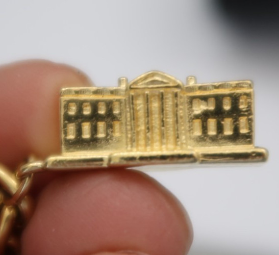Ann Hand, Ronald Regan Theme Charm Bracelet, Costume Jewelry