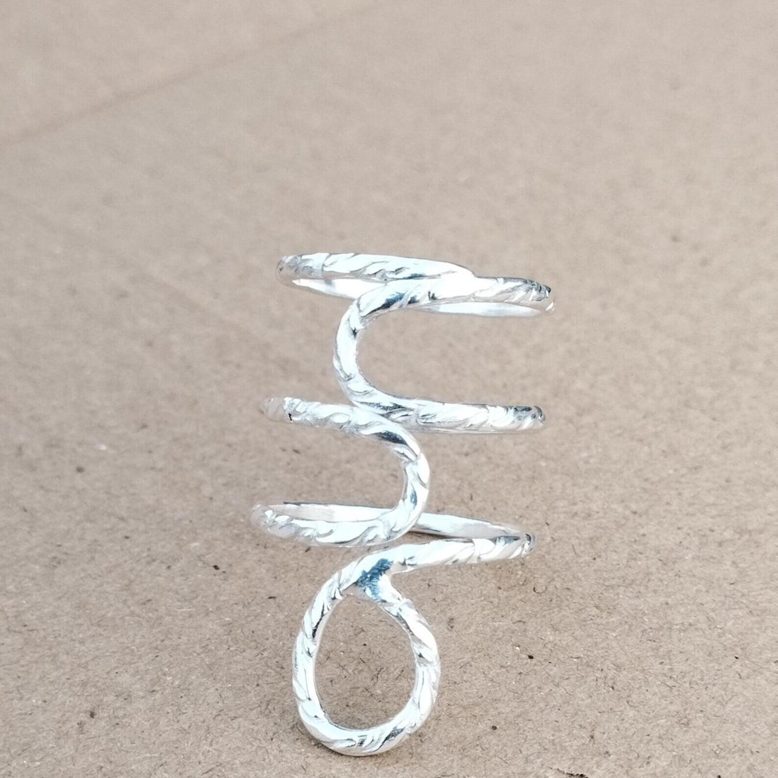 925 Sterling Silver, Solid Silver, Right Hand Ring, Unisex, Full Finger Ring