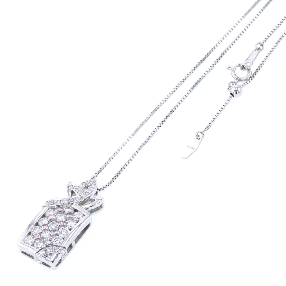 PT900 PT850 Diamond 1.27ct Necklace 43cm New Women’s Yukizaki Select Jewelry