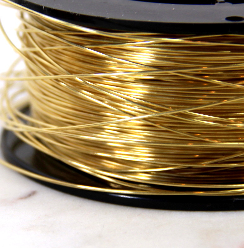 Brass Wire, 20 Gauge, Dead Soft, Round Brass Jewelry Wire, 20 Feet, 012