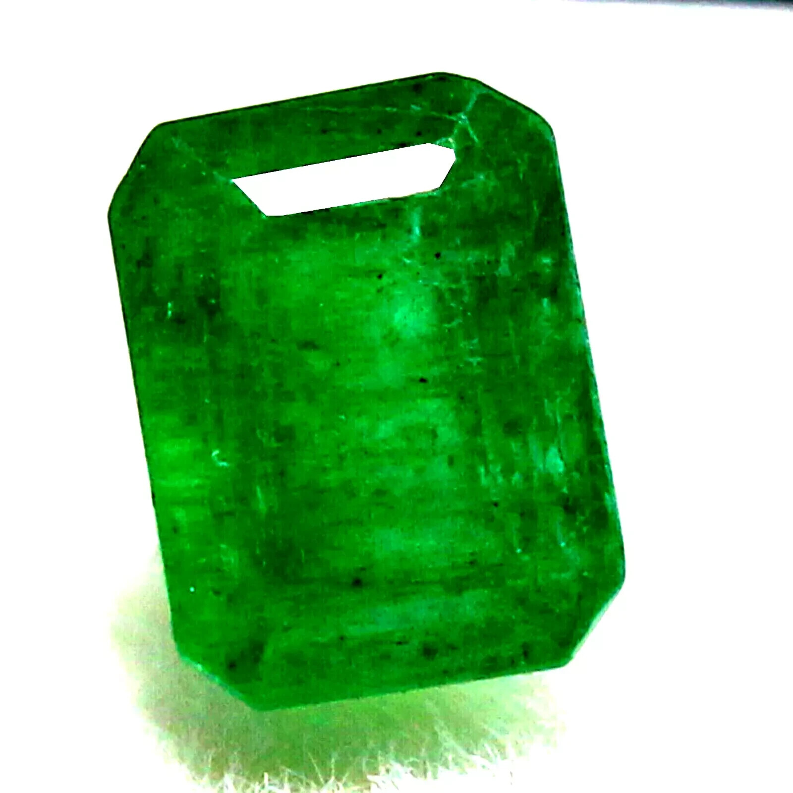Natural Colombian Green Emerald 17.95 Ct Emerald Cut Loose Gemstone CERTIFIED