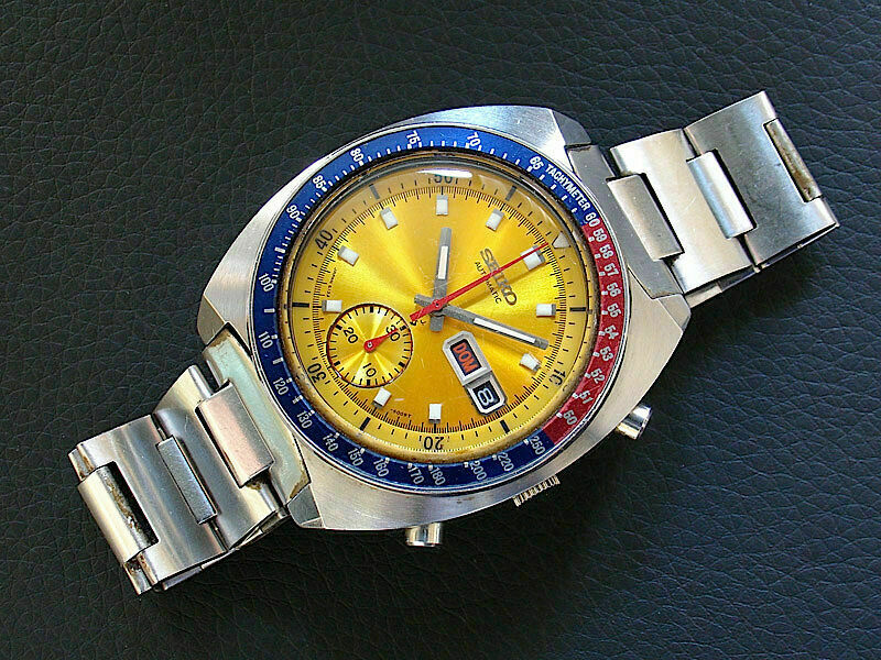 NEW 19MM STAINLESS SOLID BRACELET VINTAGE POGUE 6139-6002/6005 CHRONOGRAPH WATCH