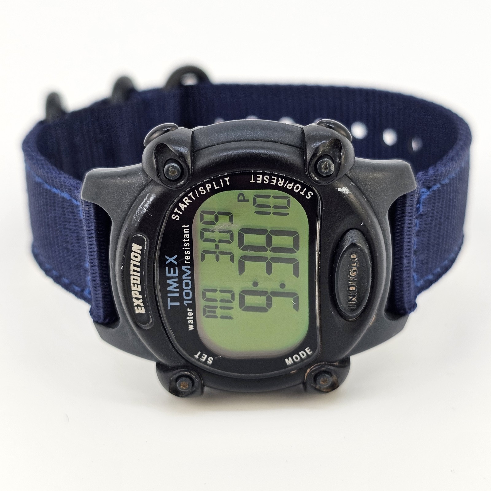 Timex Expedition 866 Men’s Watch 39MM NEW Dark Blue Nylon Bands New Battery