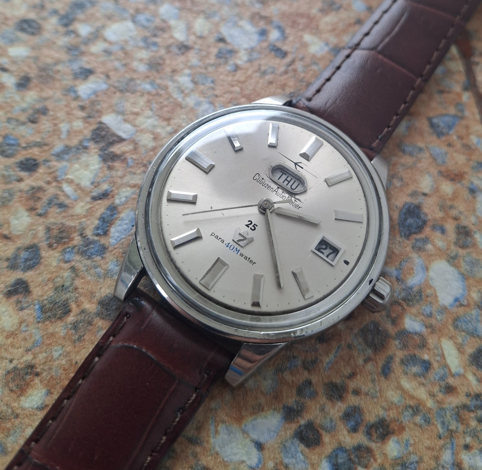 Vintage Citizen Jet AutoDater 25 Jewels Automatic Parawater May 1964