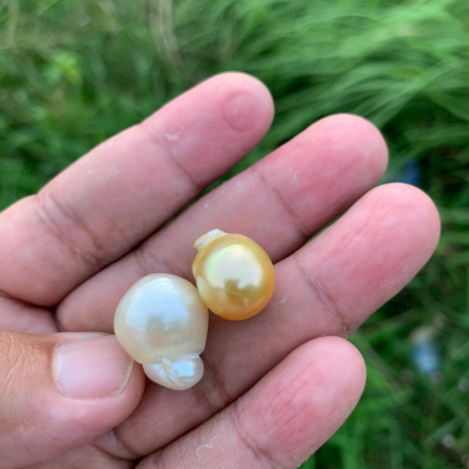 18.1 x 13.4mm Loose Indonesia Saltwater Pearl Big Size Baroque Pearl Beads H10-2