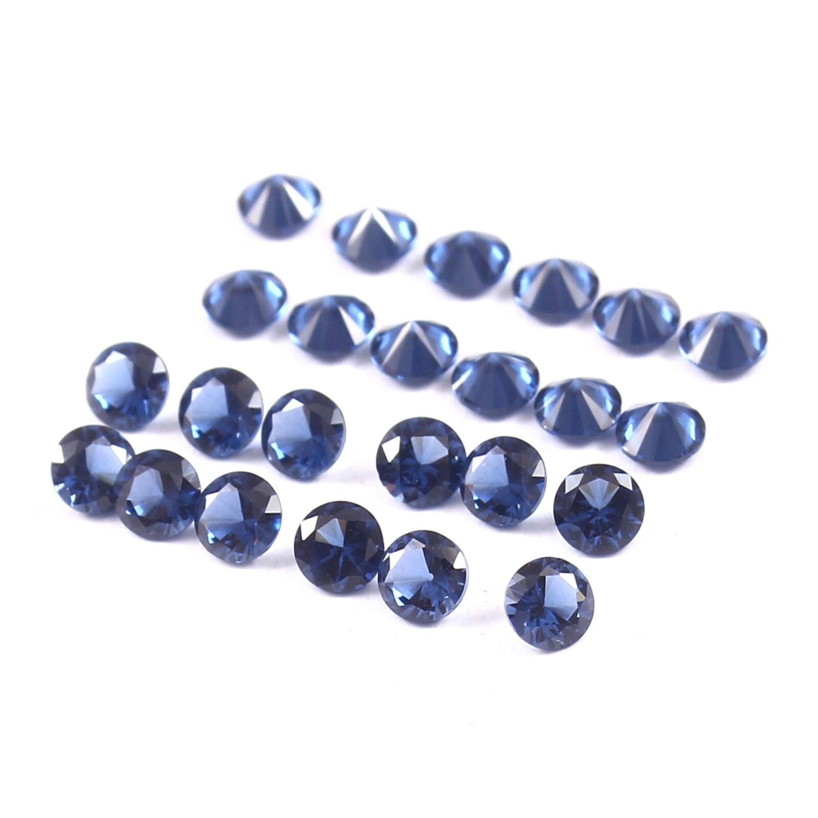 AAA 2.50 MM Natural Ceylon Blue Spinel Round Cut Loose Gemstone Lot – 10 Piecs