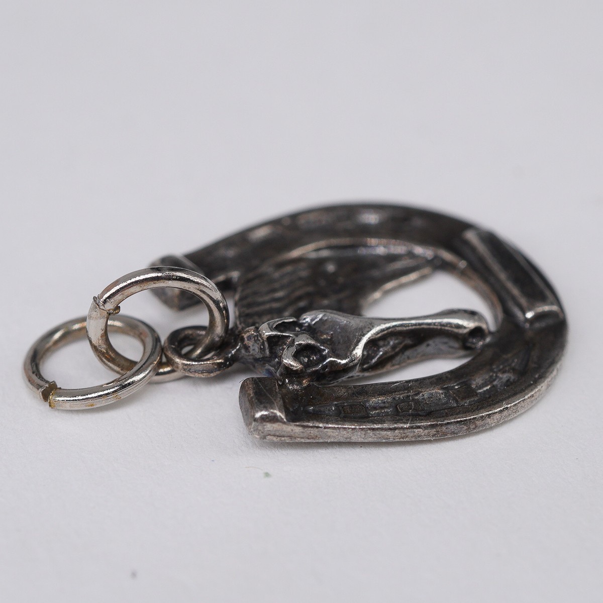 Equestrian Horse Horseshoe Charm Pendant Sterling Silver 925 Western | 3.08g