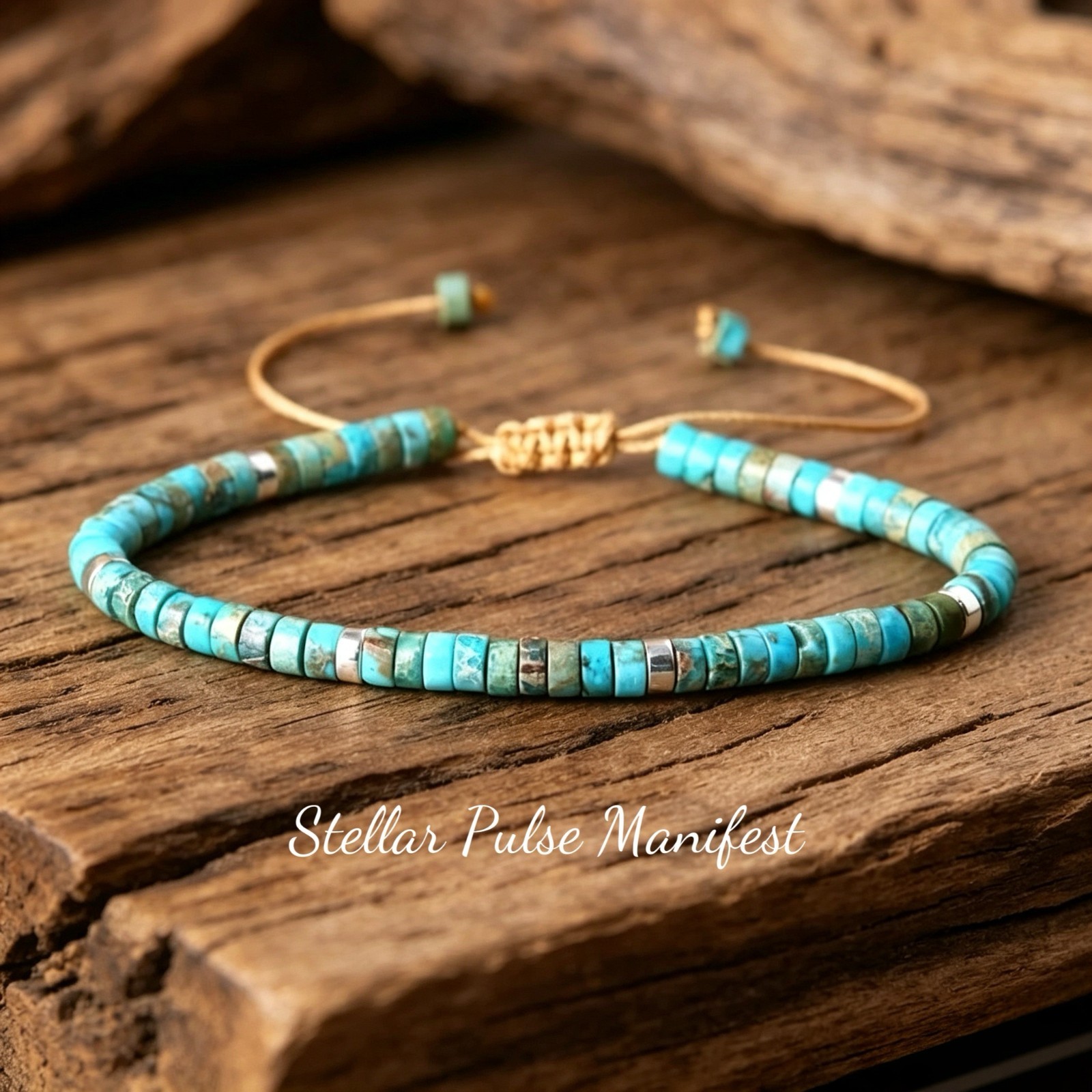 Natrual Blue Turquoise Small Dainty Beads Healing Gemstone Women Men Bracelet