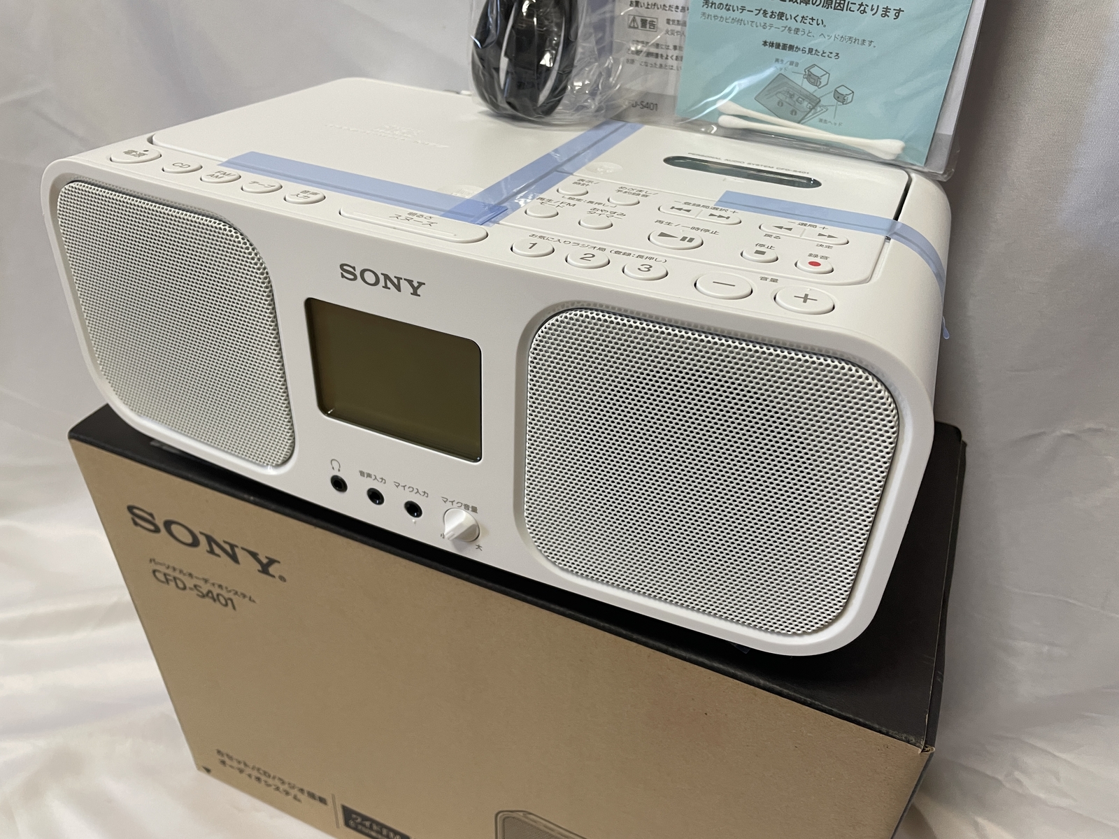 SONY CFD-S401 CD Radio Cassette Player FM / AM / Wide FM Large LCD AC100V NEW