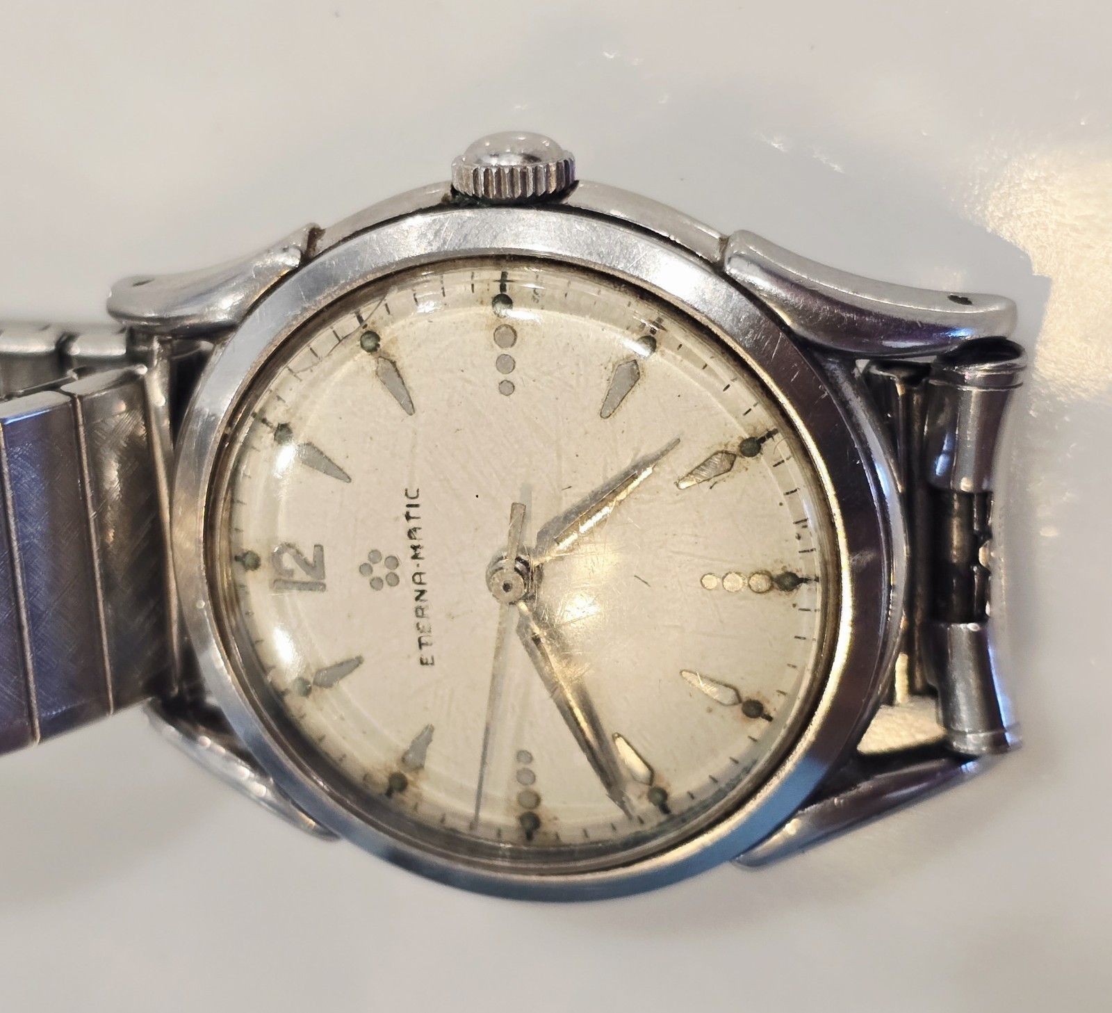 Eterna Matic 33mm 17J Cal 1412U Automatic Watch – Sweep Second – 1950’s – Estate