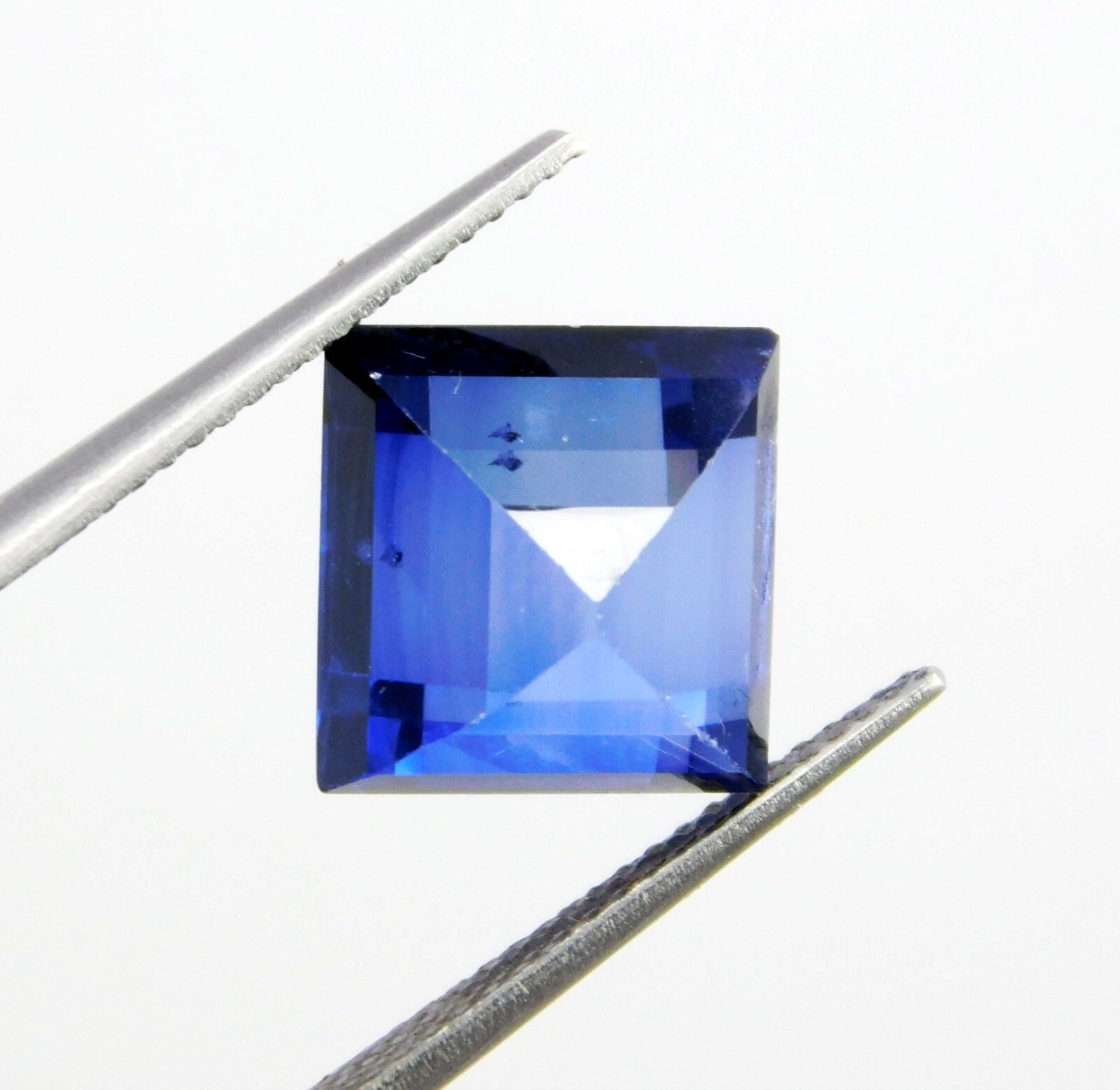 Natural 9.00 Ct California Blue Rare Benitoite Princess Cut CERTIFIED Gemstone