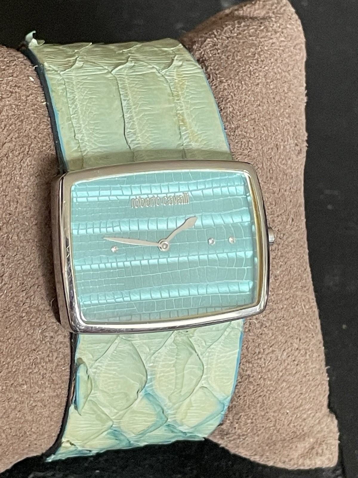 Vintage Roberto Cavalli – Men’s Wrist Watch – Genuine Snake Skin Band