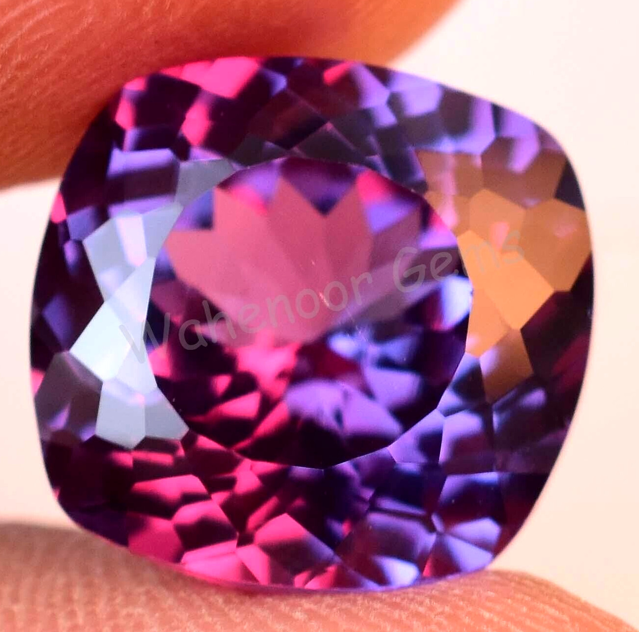 11.25 Ct Natural Color Change Alexandrite Cushion AGL Certified Loose Gemstone