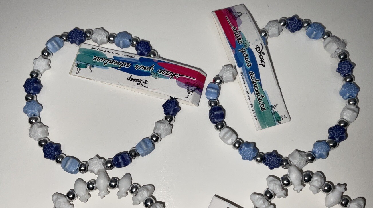 NWT Lot 6 Disney Frozen Olaf & Snowflakes TRRTLZ Friendship Bracelets Blue White