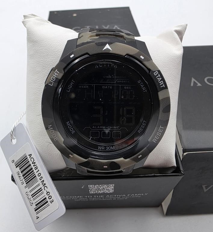 Activa X Terrain Invicta Digital Watch 45mm Camouflage Green ACW8105MC-001