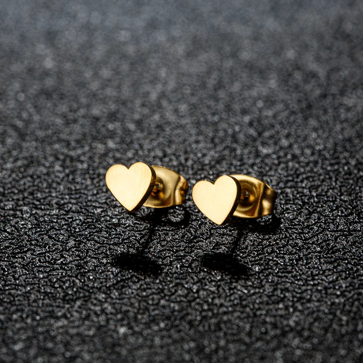 1 Pair Stainless steel Earrings Trend Korean Sweet Heart Fashion Stud